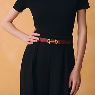 Gamma belt buckle & Leather strap 24 mm | Hermès USA