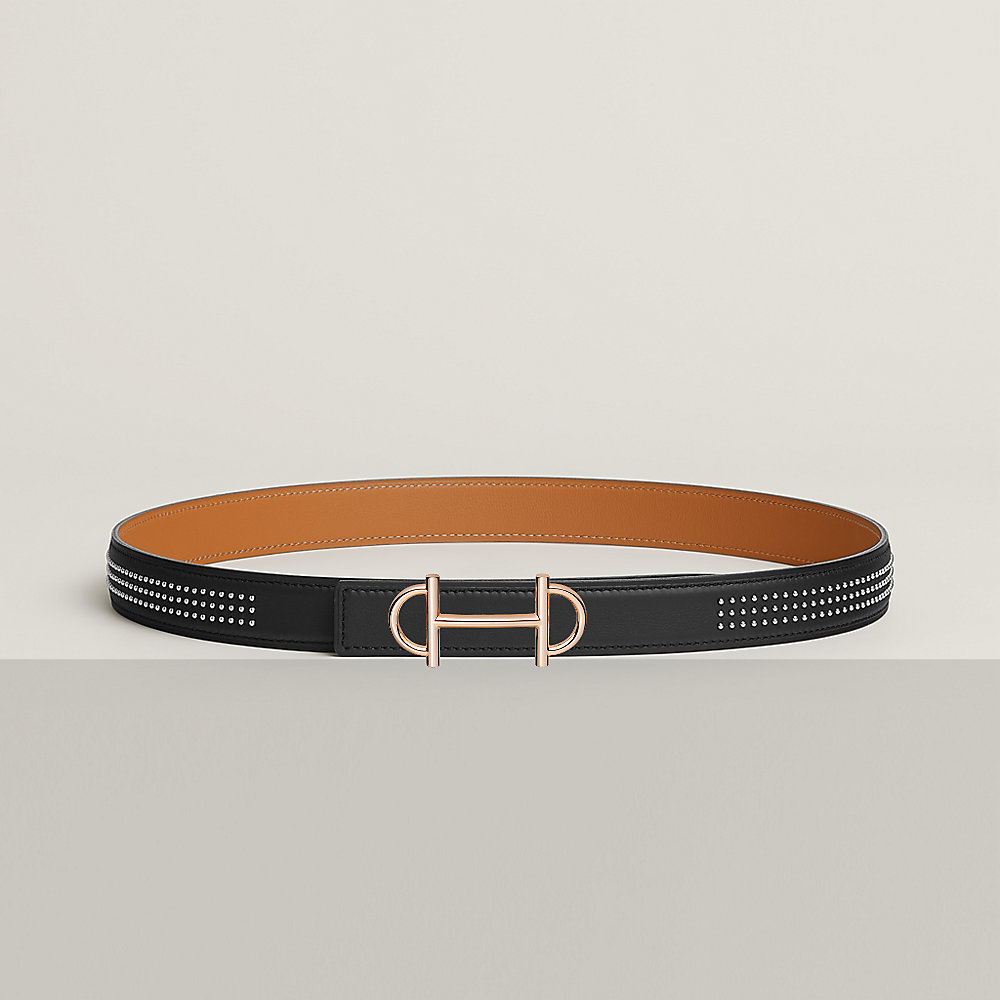 Gamma belt buckle & Leather strap 24 mm | Hermès USA