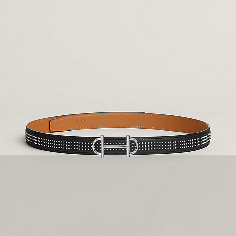 Gamma belt buckle & Leather strap 24 mm | Hermès USA