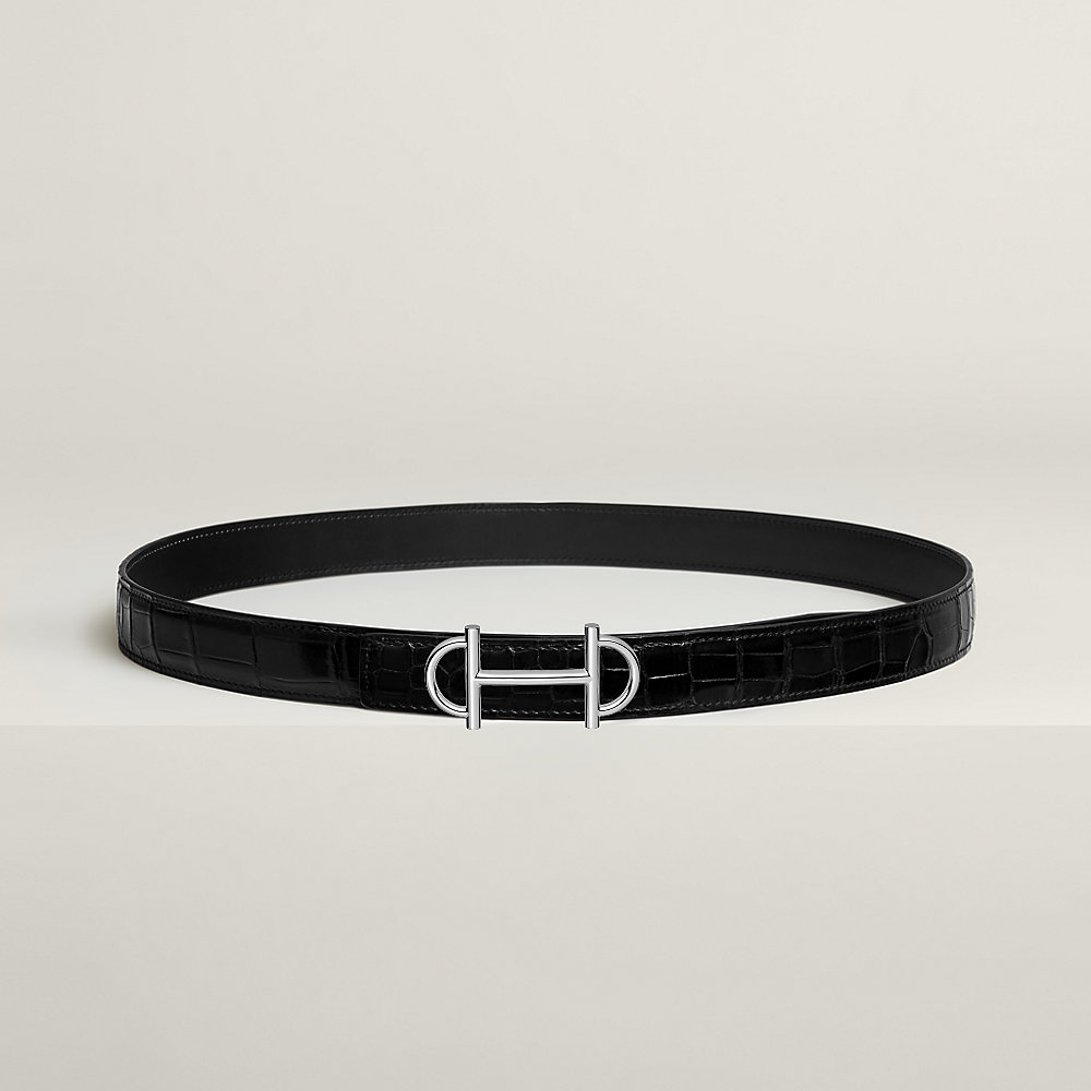 Gamma belt buckle & Leather strap 24 mm | Hermès USA