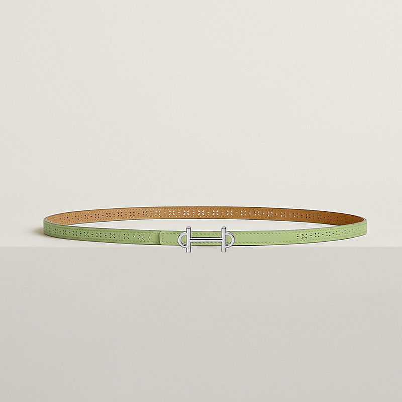 Shop HERMES Gamma belt buckle & Reversible leather belt 13 mm by