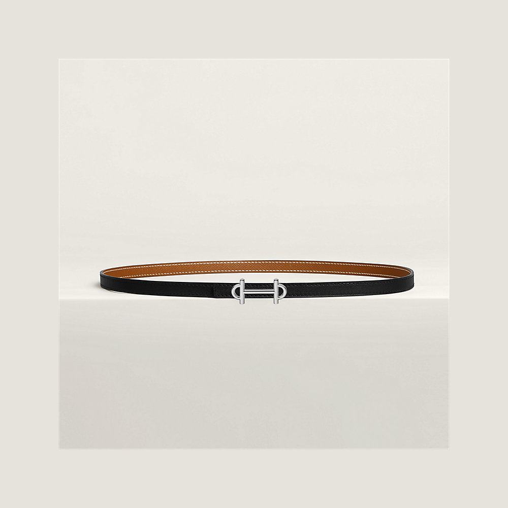 Gamma belt buckle & Reversible leather strap 13 mm | Hermès Sweden