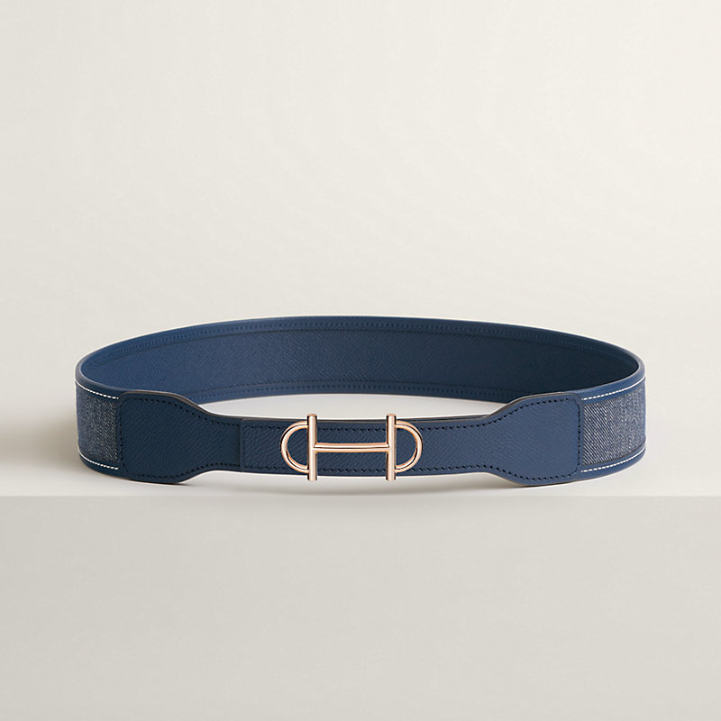 Gamma belt buckle & Reversible leather strap 24 mm | Hermès USA
