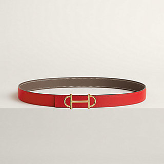 Gamma belt buckle & Reversible leather strap 24 mm | Hermès USA