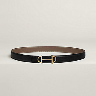 Gamma belt buckle & Reversible leather strap 24 mm | Hermès USA