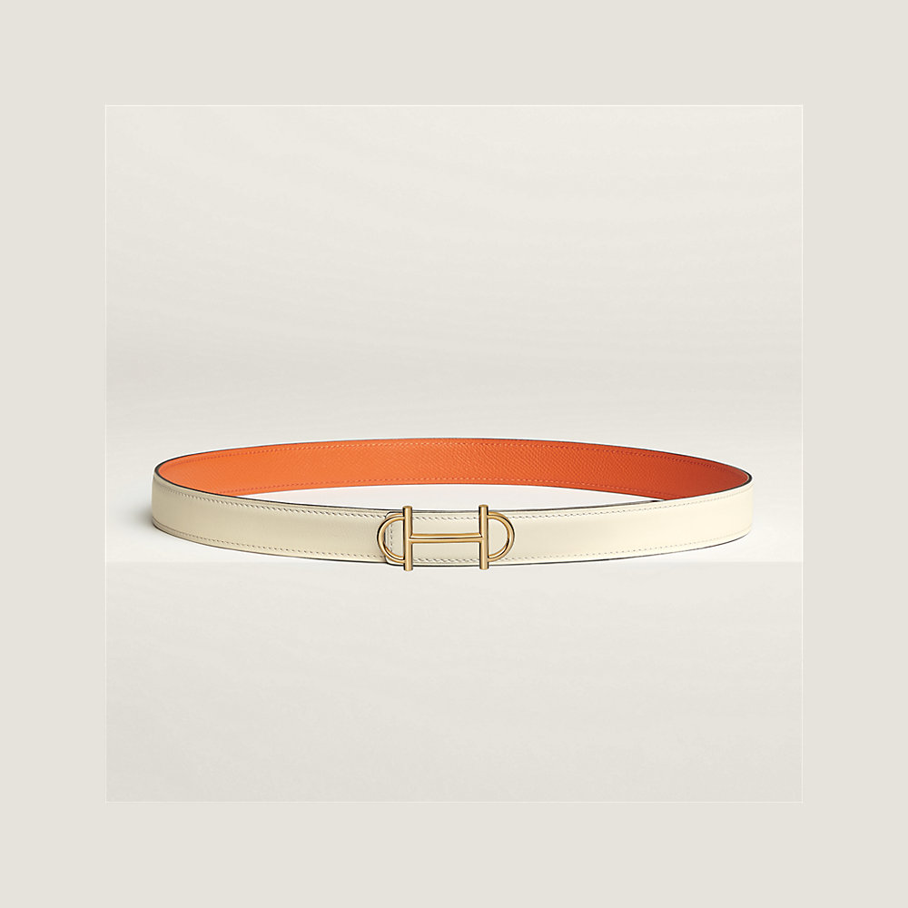 Gamma belt buckle & Reversible leather strap 24 mm Hermès UK