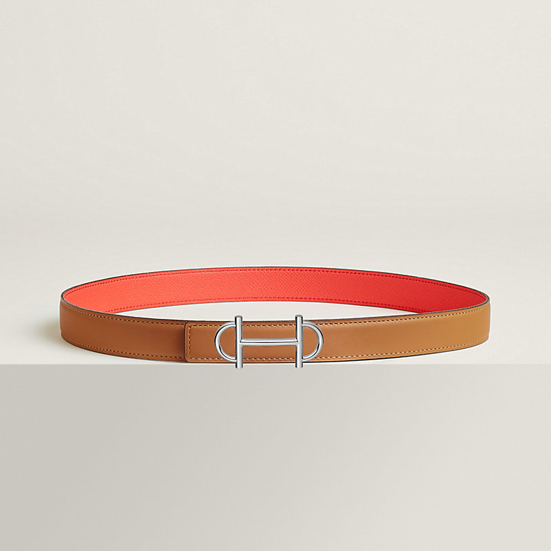 Gamma belt buckle & Reversible leather strap 24 mm | Hermès USA