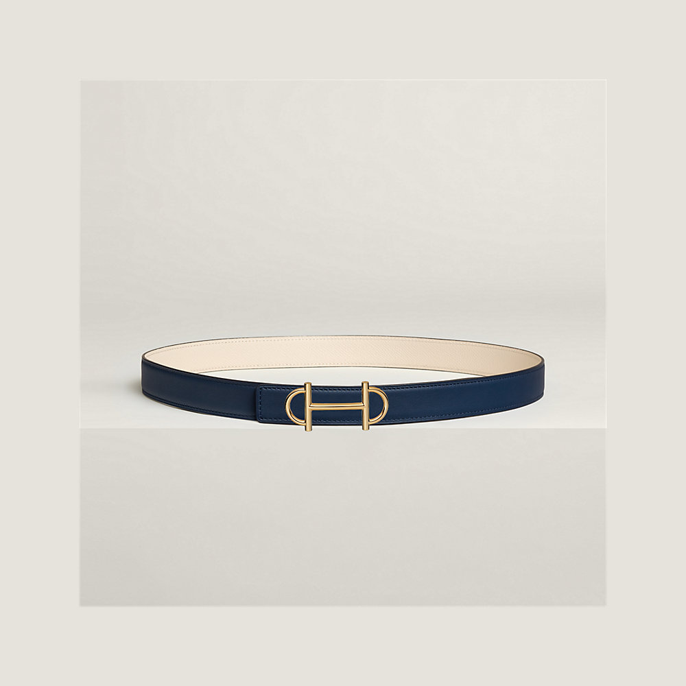 Gamma belt buckle & Reversible leather strap 24 mm Hermès UK