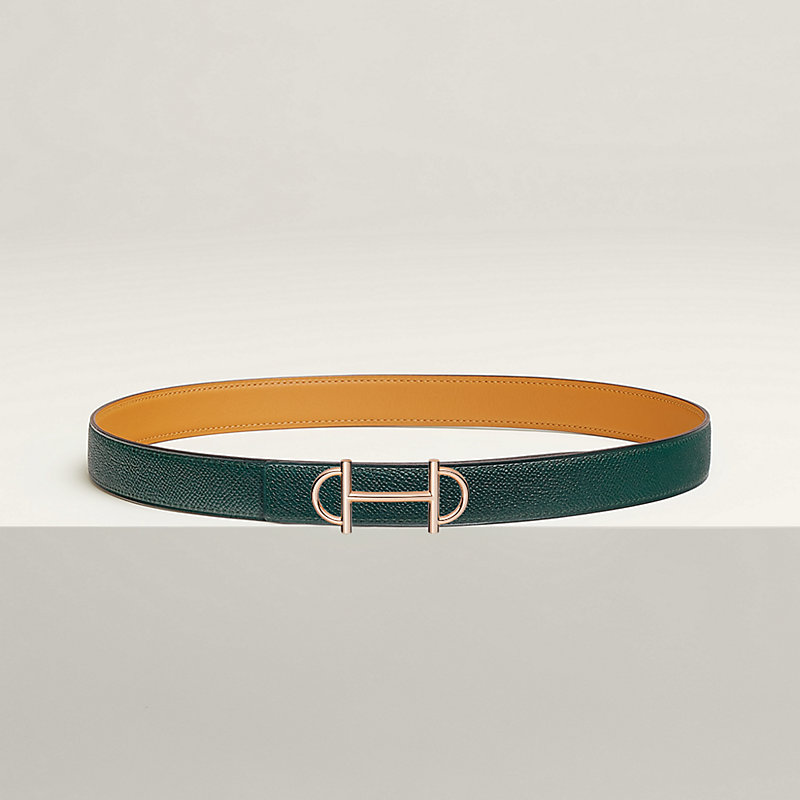 Gamma belt buckle & Reversible leather strap 24 mm