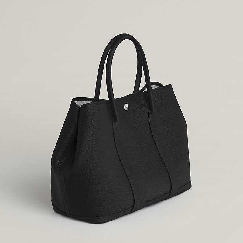 Hermes Negonda Leather Garden Party Bag 36 Black