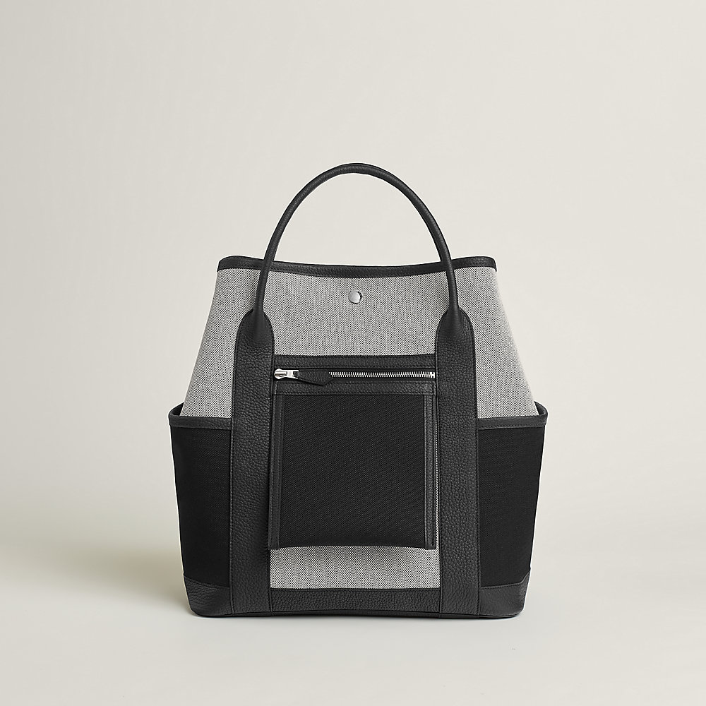 Garden Party pockets vertical bag - Black | Hermès UK