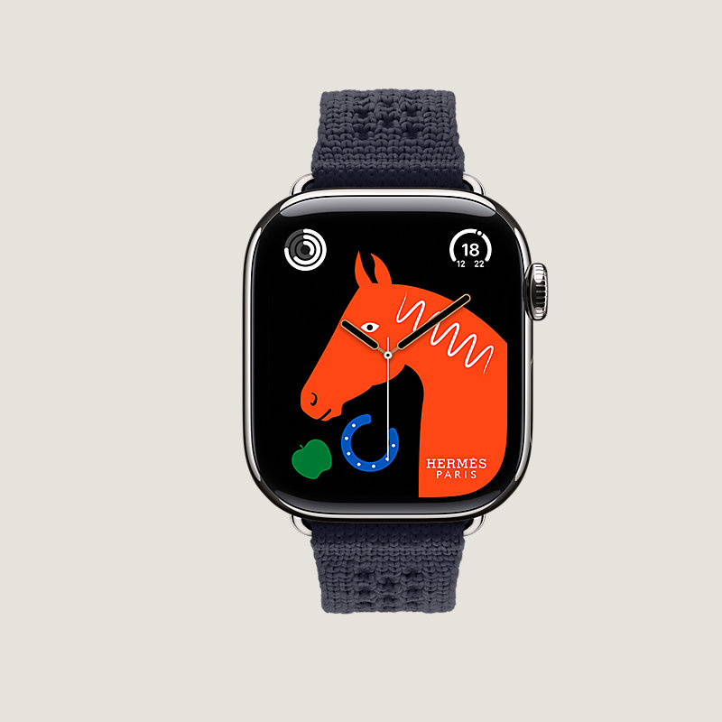 Gehäuse Series&nbsp;11 & Armband Apple Watch Hermès Single Tour 42&nbsp;mm Néo Tricot