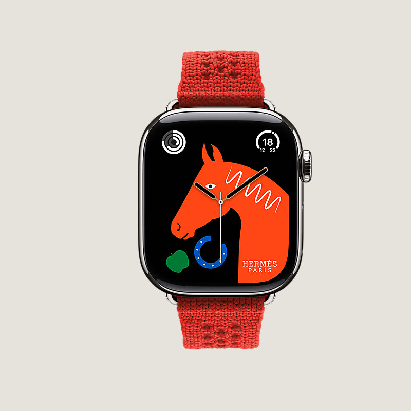 Gehäuse Series&nbsp;11 & Armband Apple Watch Hermès Single Tour 42&nbsp;mm Néo Tricot