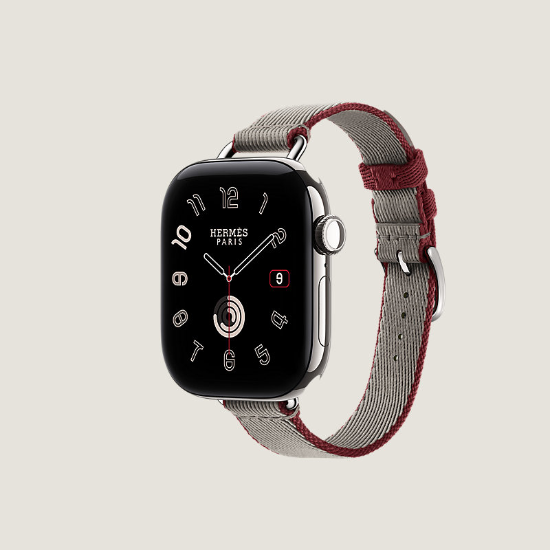 Gehäuse Series&nbsp;12 & Armband Apple Watch Hermès Single Tour 42&nbsp;mm Twill Jump Attelage, Ansicht: Seitenansicht, Ansicht 3 von 3