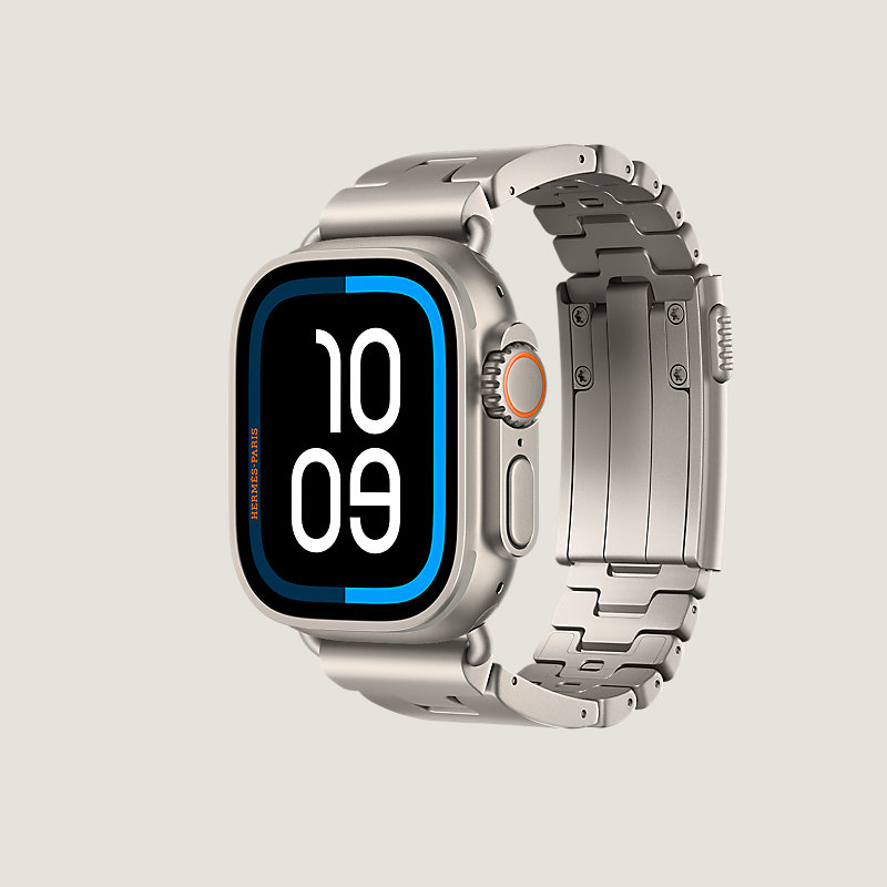 Gehäuse Ultra 4 & Armband Apple Watch Hermès Single Tour 49&nbsp;mm Grand H Titane, Ansicht: Seitenansicht, Ansicht 3 von 3