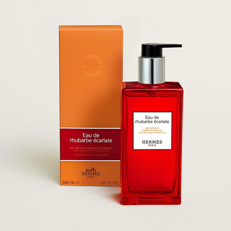 Gel de banho para o corpo e o cabelo Eau de rhubarbe écarlate