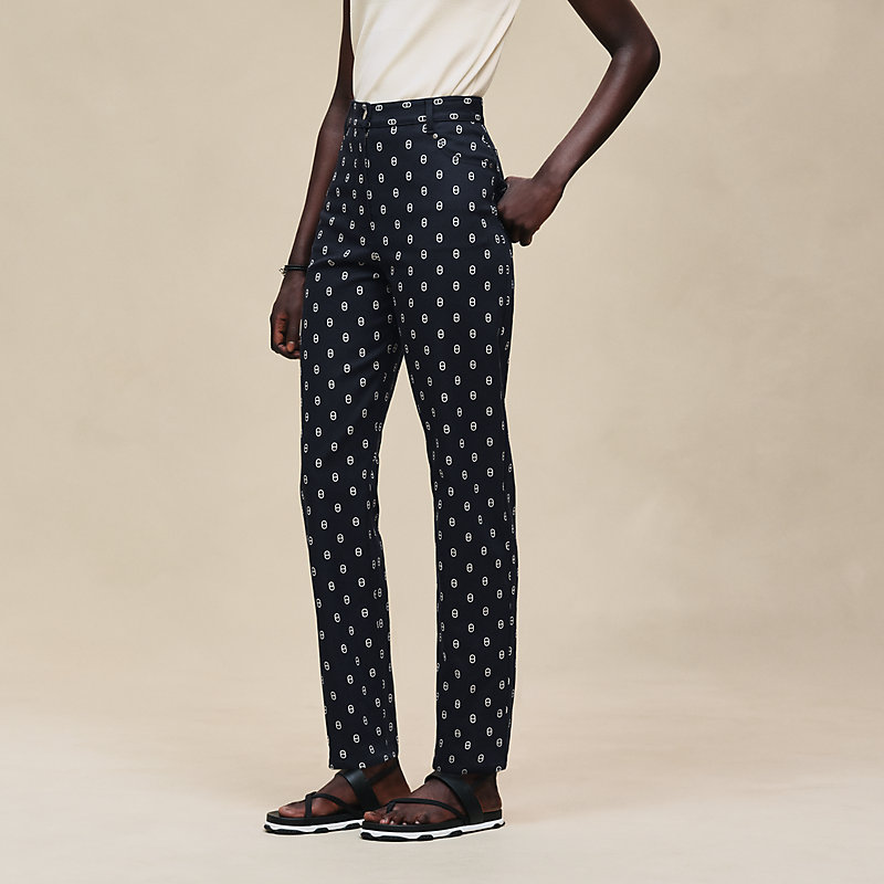 Gerade geschnittene Hose mit "Chaîne d'Ancre"-Print