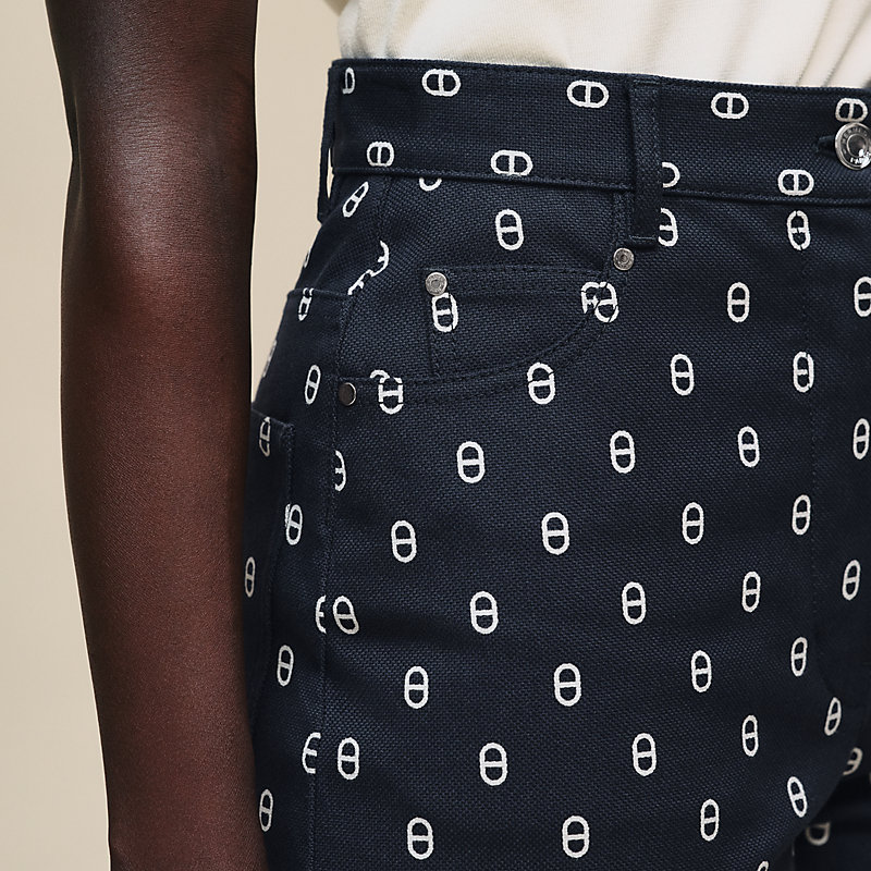 Gerade geschnittene Hose mit "Chaîne d'Ancre"-Print