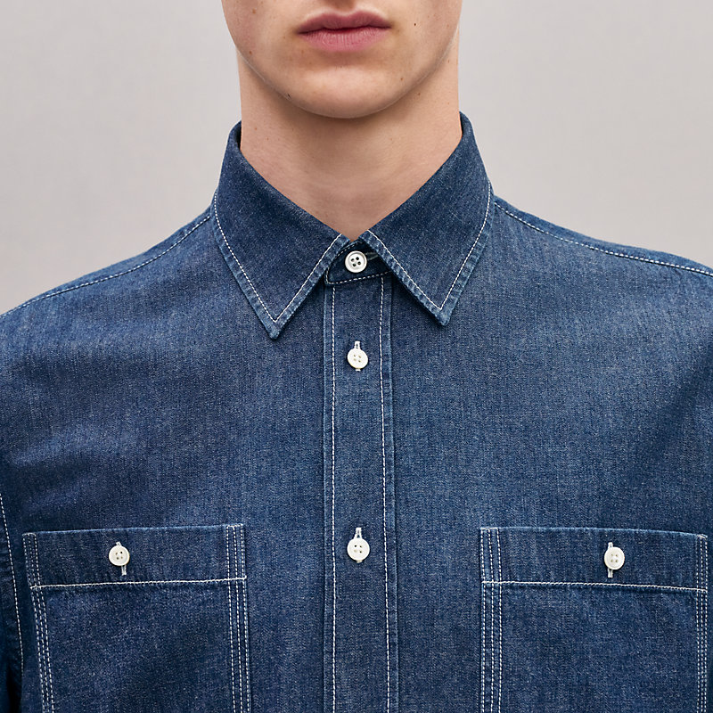 Gerade geschnittenes Denim-Hemd, Ansicht: , Ansicht 6 von 6