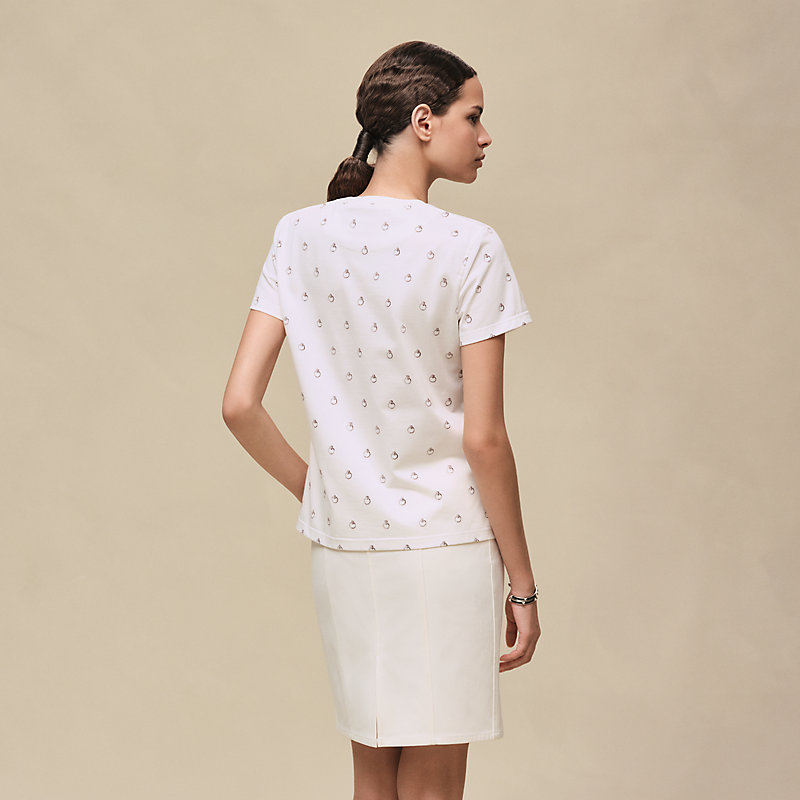 Gerade geschnittenes T-Shirt mit "Anneau Finesse"-Print