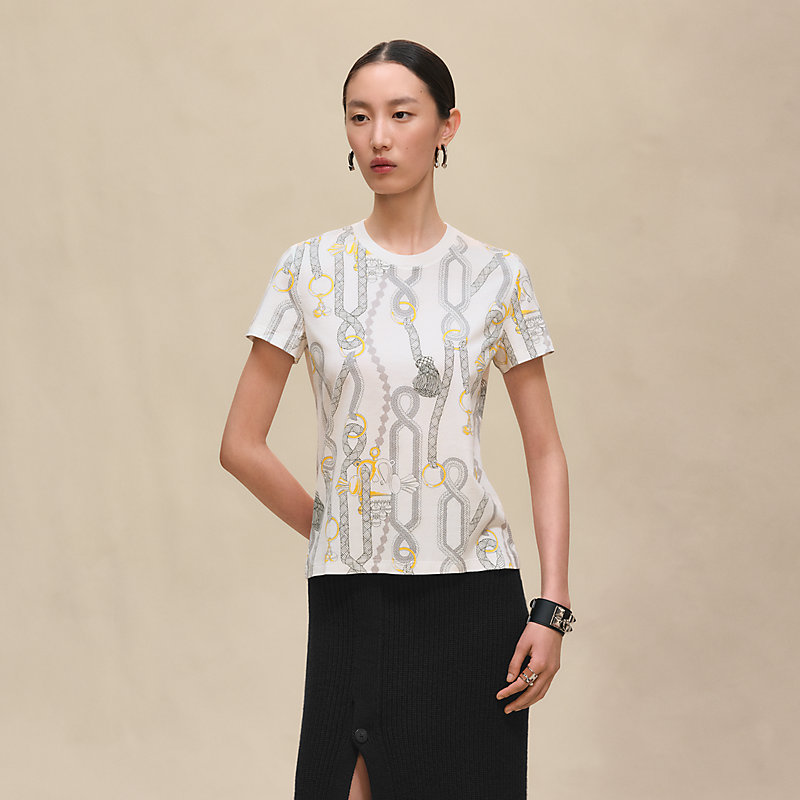 Gerade geschnittenes T-Shirt mit "Palefroi Remix"-Print