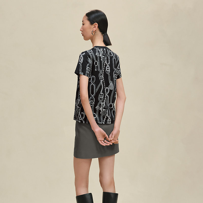 Gerade geschnittenes T-Shirt mit "Palefroi Remix"-Print