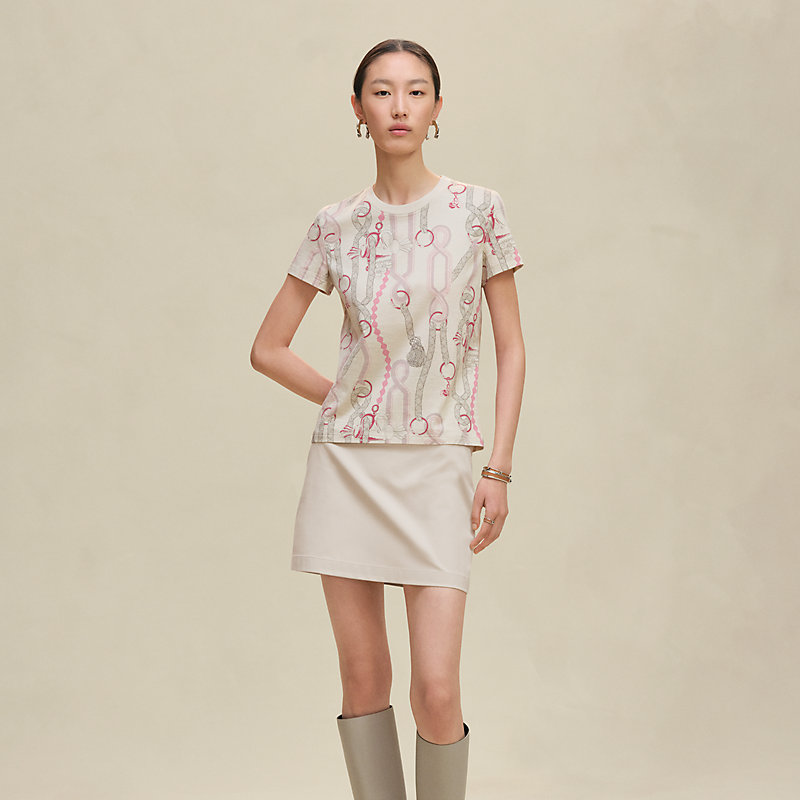 Gerade geschnittenes T-Shirt mit "Palefroi Remix"-Print
