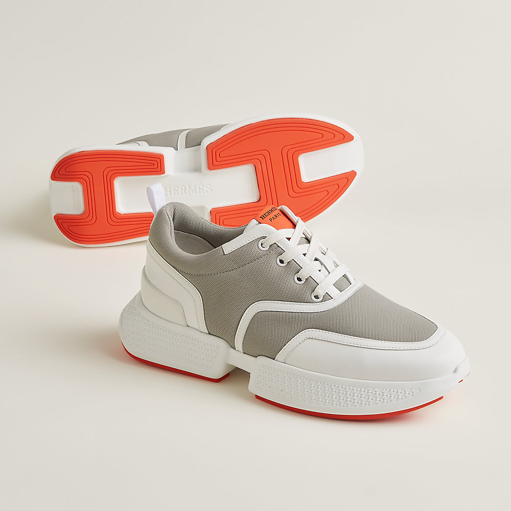 GIGA SNEAKER IN WHITE STITCHED MESH AND CALFSKIN main image 0