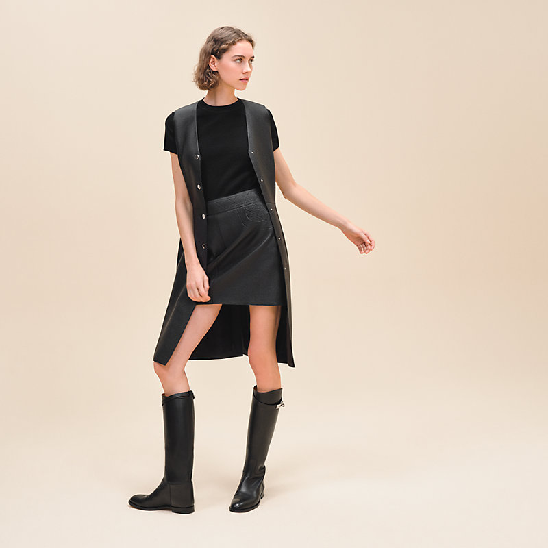 HERMES カシミアダブルフェイス ロングジレ Gilet Long Souple ダブルフェイス HERMES(エルメス) ベスト・ジレ(レディース