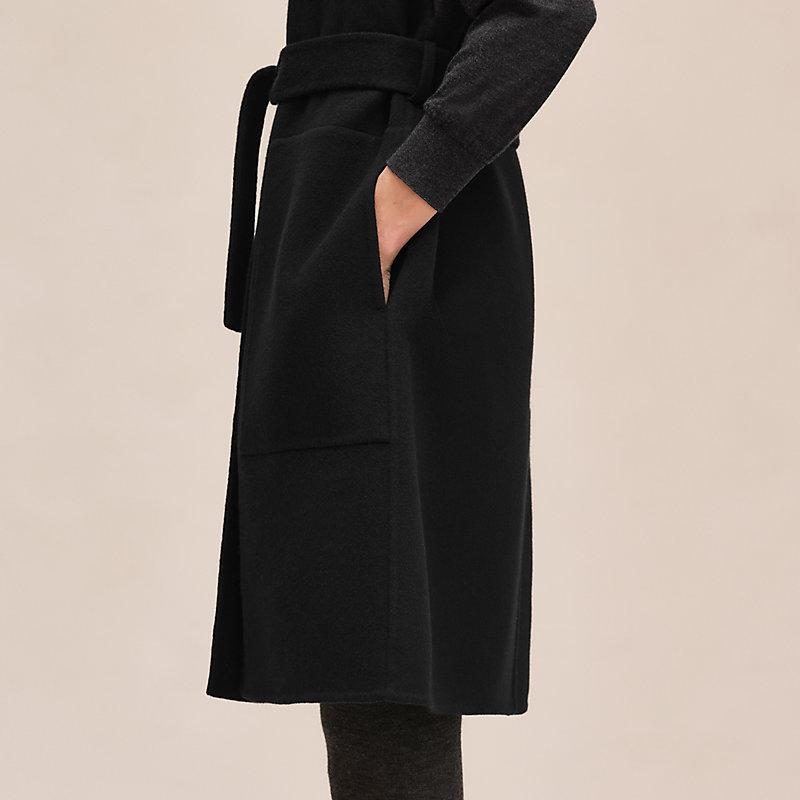 Gilet long ceinturé