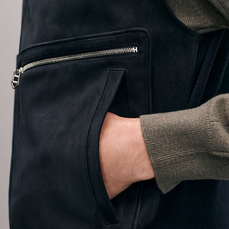 Gilet zippé «&nbsp;devant cuir&nbsp;», Vue: , vue 6 sur 6