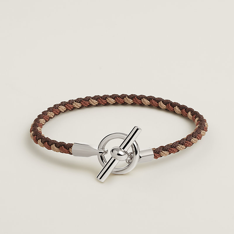 Glenan H Trio Silk bracelet - Brown | Hermès USA