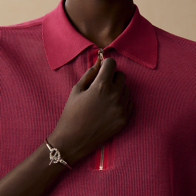 [HERMES]* Glenan bracelet *グレナン シングル シルバー Glenan Godronne bracelet | Hermès USA