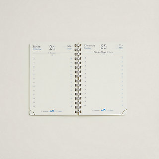 GM quarterly agenda refill 2025 - Grey | Hermès USA