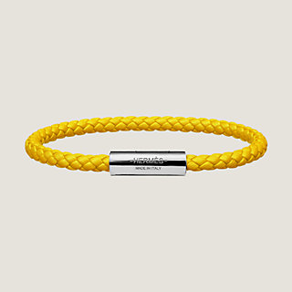 HERMES 【Goliath bracelet】メンズ ブレスレット HERMES Goliath Bracelet leather Stainless Steel Blue Used