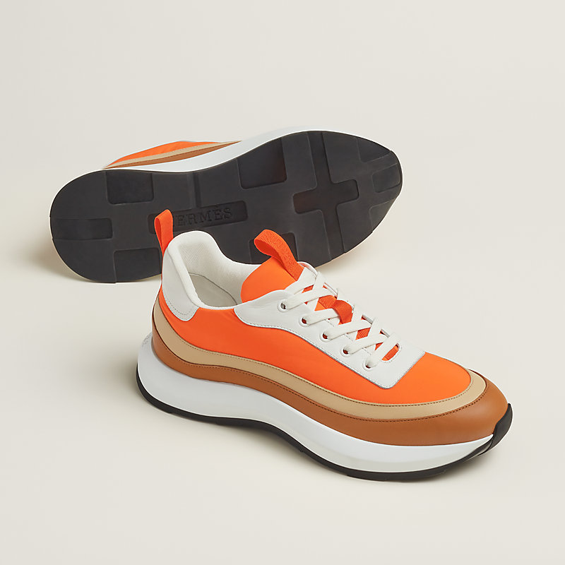 Orange color sale sneakers