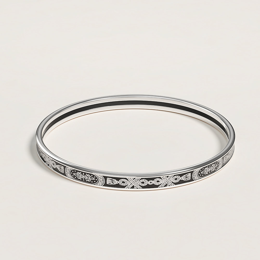 Grand Apparat bangle - Black | Hermès Australia