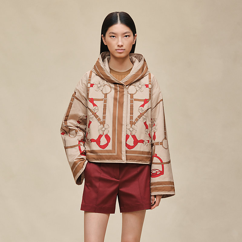 HERMÈS テーラードジャケット 40 バーガンディ HERMÈS テーラードジャケット 40 バーガンディ Embroidered mixed