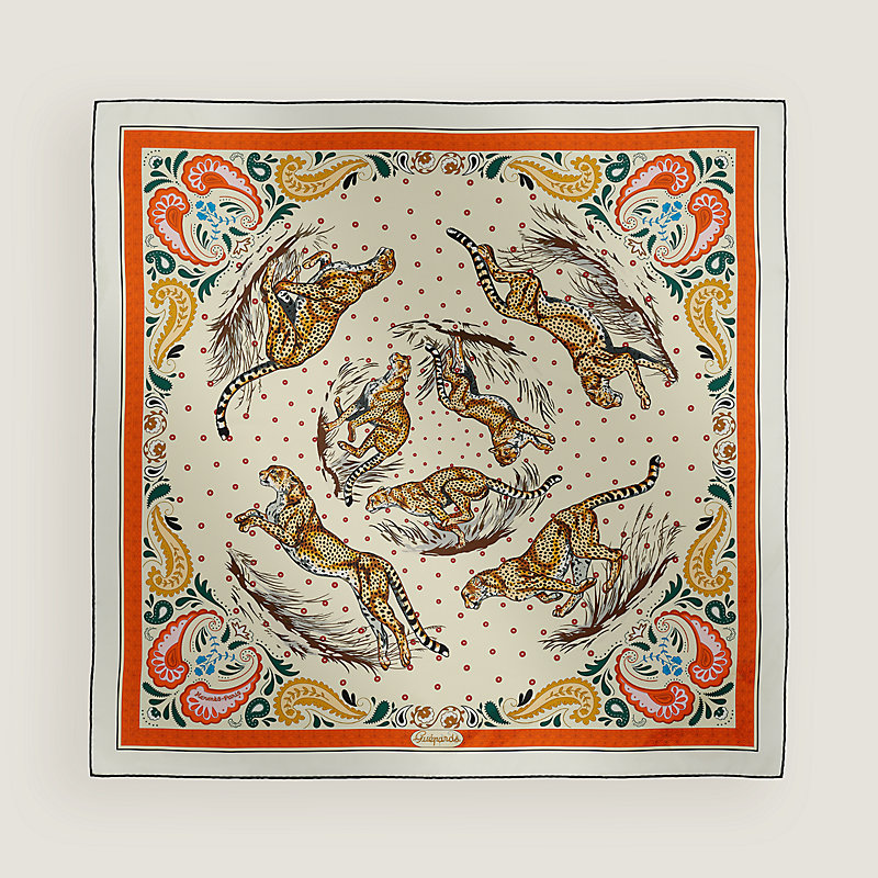 Guepards Bandana double face scarf 90 | Hermès USA