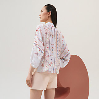HERMES 「Guepards et Palmettes」プリントのビーチブラウス Guepards et Palmettes