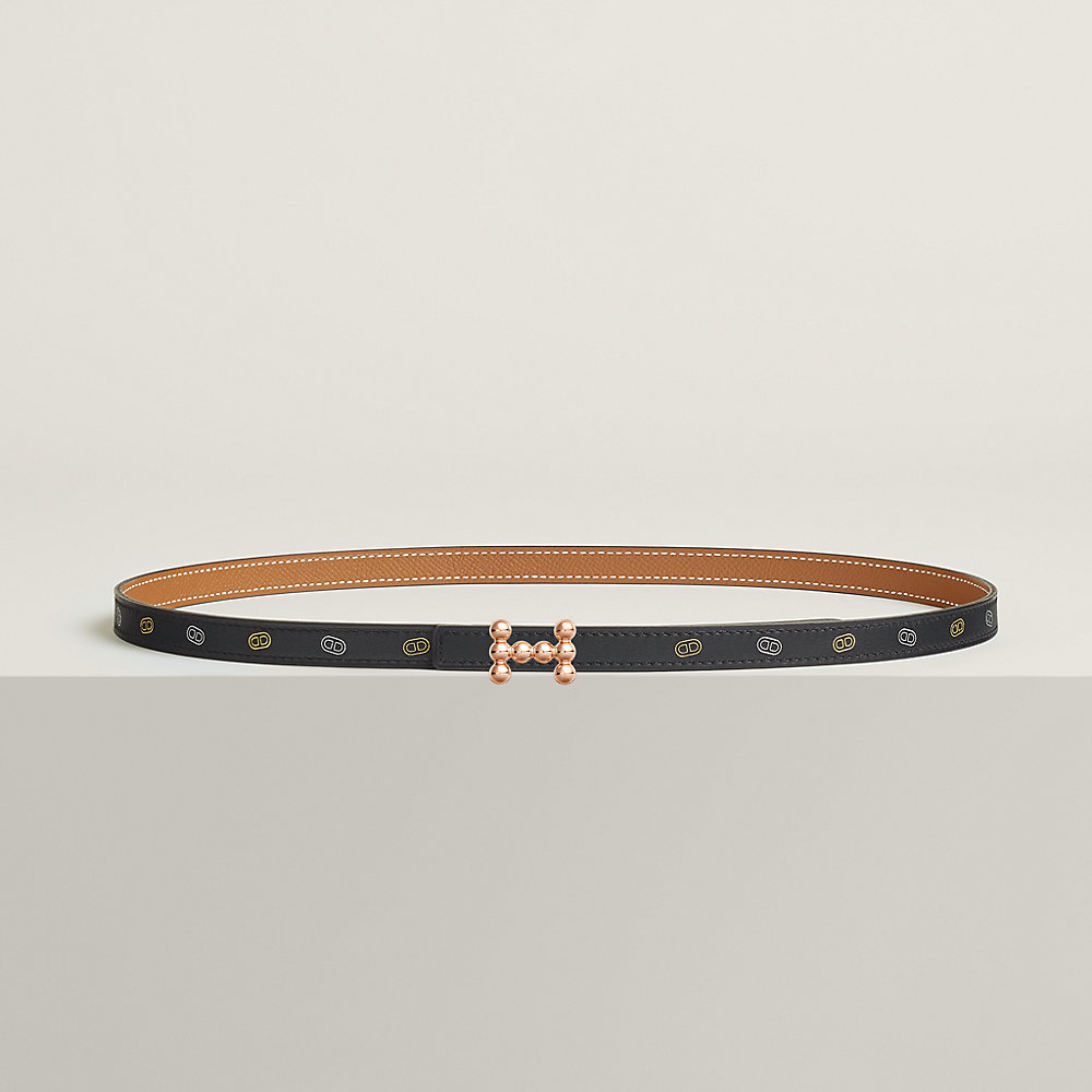 Gürtelschließe Bubble & Wendbarer Lederriemen Hermès sur Mer 13 mm 
