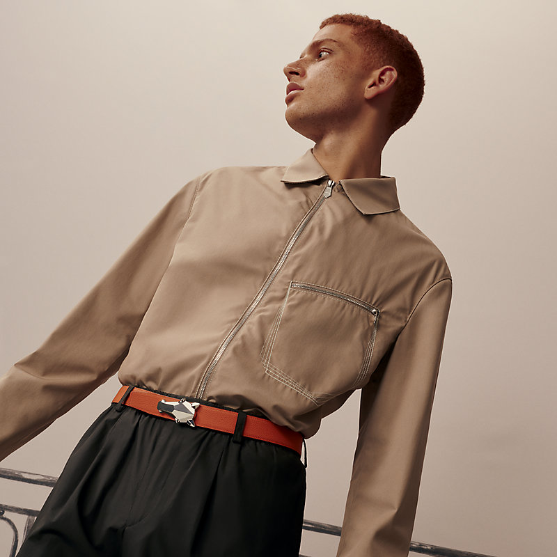 Gürtelschließe Destrier & Wendbarer Lederriemen 32 mm | Hermès  