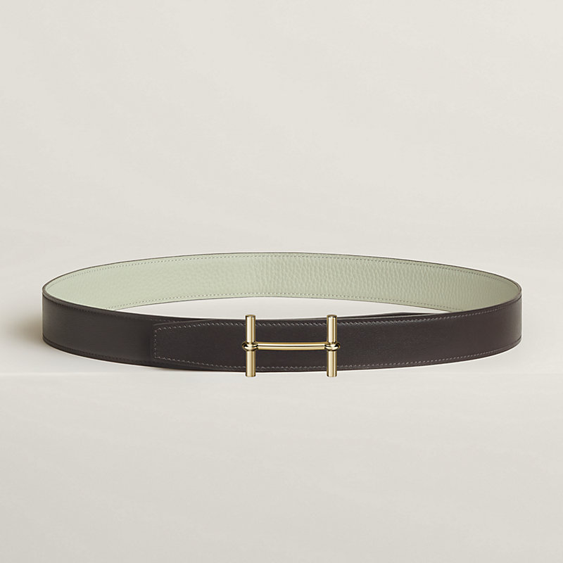 Gürtelschließe H d'Ancre & Wendbarer Lederriemen 32 mm