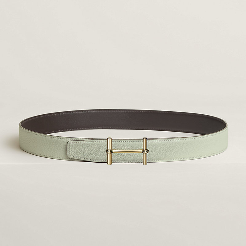 Gürtelschließe H d'Ancre & Wendbarer Lederriemen 32 mm