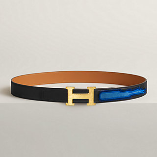 Gürtelschließe H Martelée & Lederriemen Take Off 32 mm | Hermès 