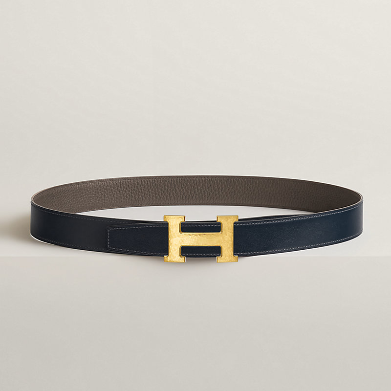 Gürtelschließe H Martelée & Wendbarer Gürtelriemen 32 mm