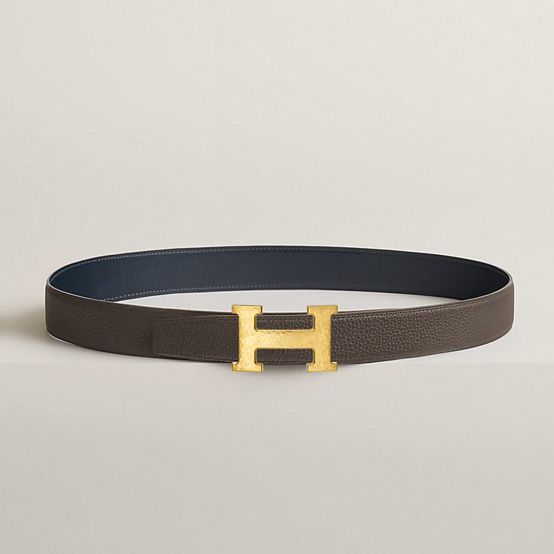 Gürtelschließe H Martelée & Wendbarer Gürtelriemen 32 mm