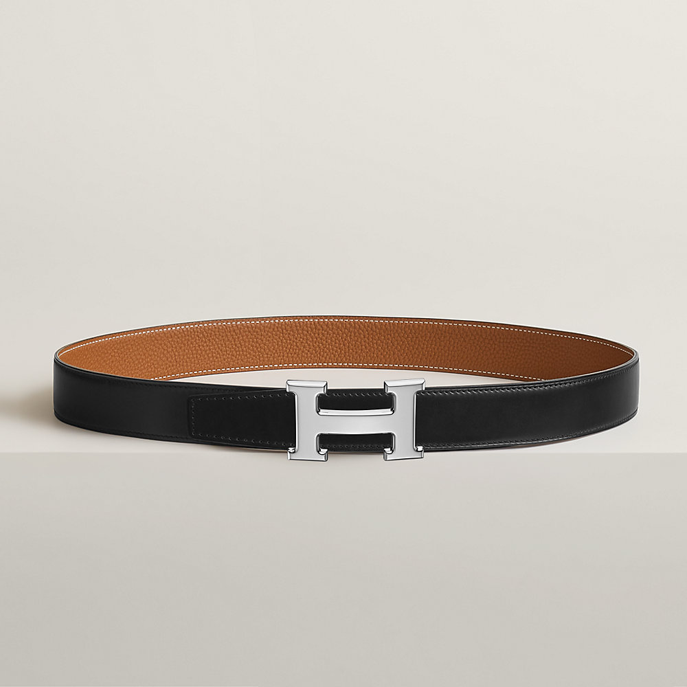 Gürtelschließe H & Wendbarer Lederriemen 32 mm | Hermès Deutschland
