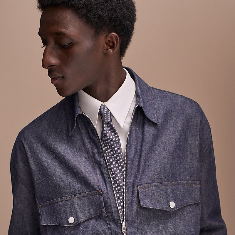 H織りタイ バイカラー 《ファソネ H》 | Hermès - エルメス-公式サイト 