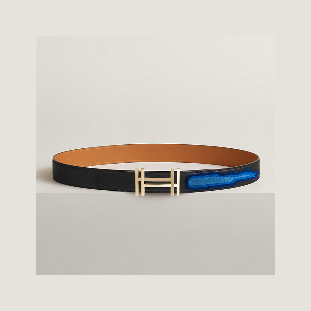 H au Carre belt buckle & Leather strap 32 mm | Hermès Australia
